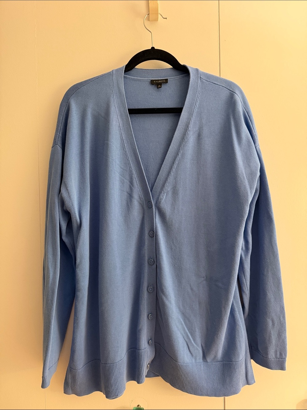 Talbots Light Blue V-Neck Button Cardigan